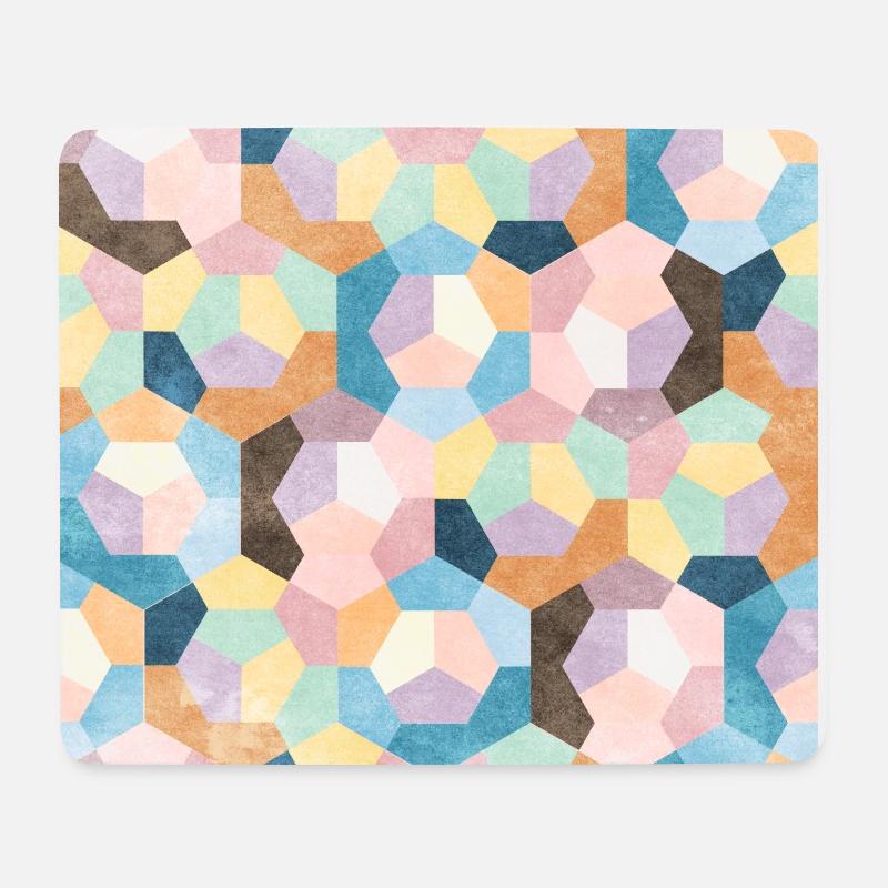 Wabenpastelle # 001 - Mousepad (Querformat) - Weiß