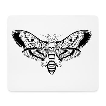Death-Head-Moth / Tattoo Style - Mouse Pad (horizontal) - white - Front