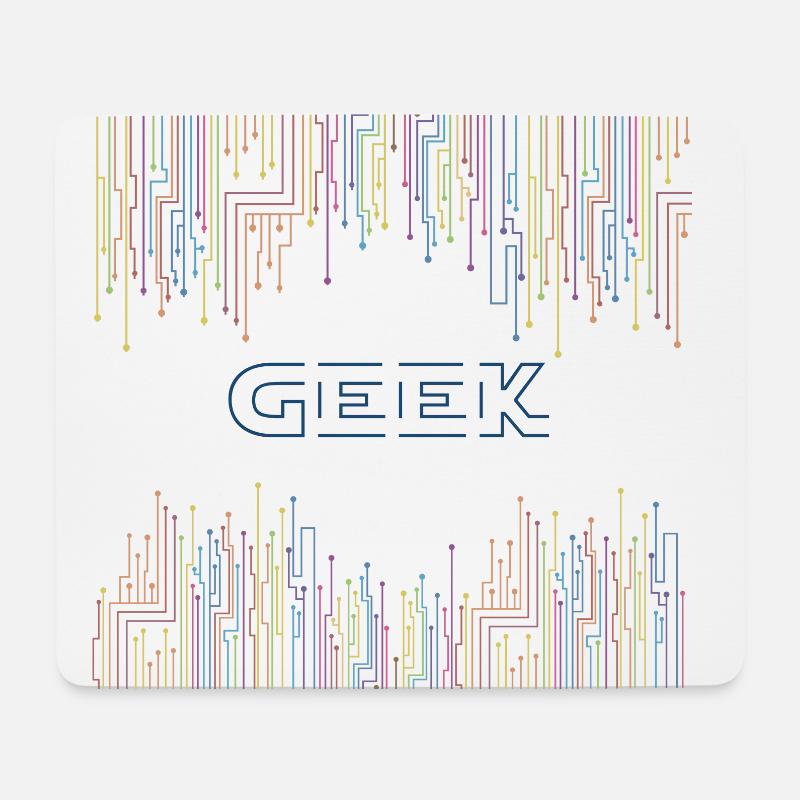 Geek & Techno - Mouse Pad (horizontal) - white