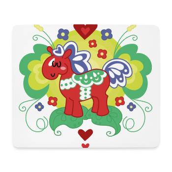 Red Dalahorses - Mouse Pad (horizontal) - white - Front