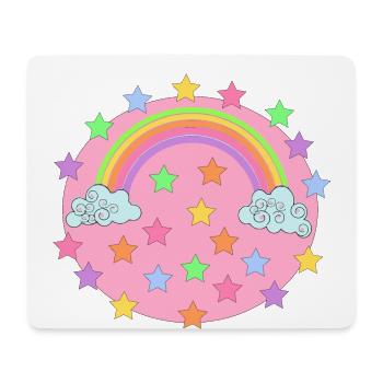 Kawaii Rainbow - Tapis de souris (format paysage) - blanc - Devant