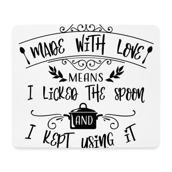 Made with Love - Mousepad (Querformat) - Weiß - Vorne