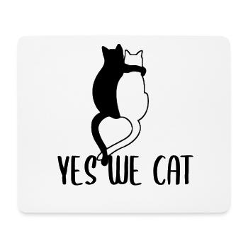 Yes we cat - Tapis de souris (format paysage) - blanc - Devant