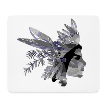 Indischer Schamane mit einer Kräuterfahne - Mousepad (Querformat) - Weiß - Vorne