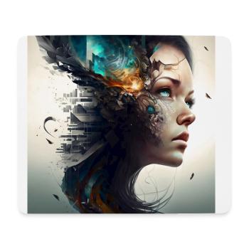 Graphic Design Girl - Mouse Pad (horizontal) - white - Front