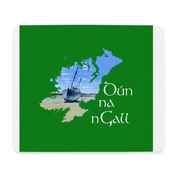 Dún na nGall (green background) - Mouse Pad (horizontal) - white - Front