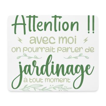 Talk About Gardening Anytime - Gardener Gift - Mouse Pad (horizontal) - white - Front