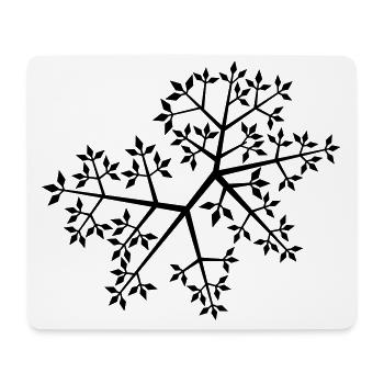 Natur Zweige Äste Blätter - Mousepad (Querformat) - Weiß - Vorne