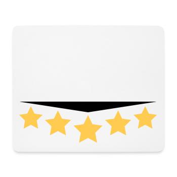 5 Sterne mit Textlinie - Mousepad (Querformat) - Weiß - Vorne