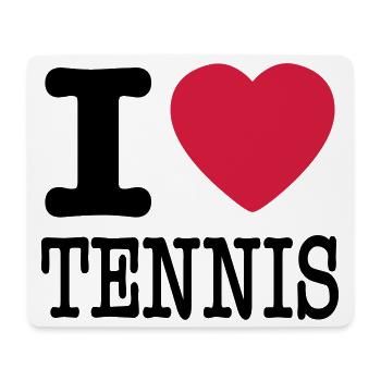 j'aime le tennis - Tapis de souris (format paysage) - blanc - Devant