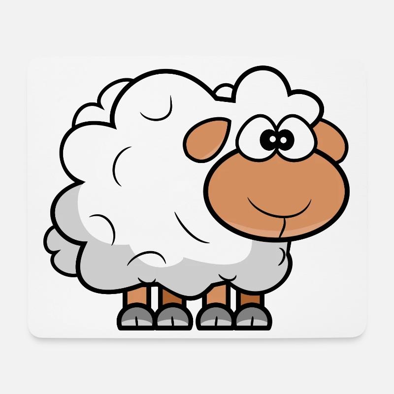 Cartoon Comic Schafe - Mousepad (Querformat) - Weiß