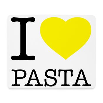 I LOVE PASTA Makkaroni Nudeln - Mousepad (Querformat) - Weiß - Vorne