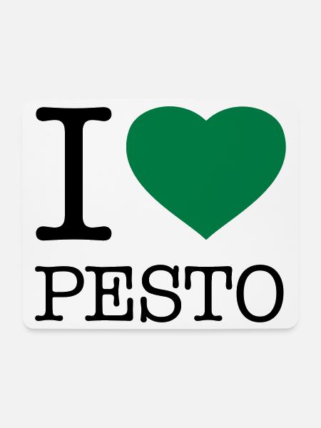AMO IL PESTO Basilico - Tappetino per mouse (orizzontale) - bianco