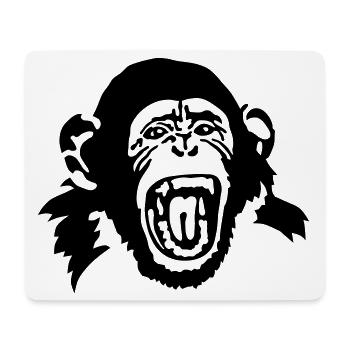 Affe - Mousepad (Querformat) - Weiß - Vorne