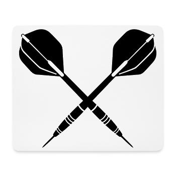 darts - Mousepad (Querformat) - Weiß - Vorne