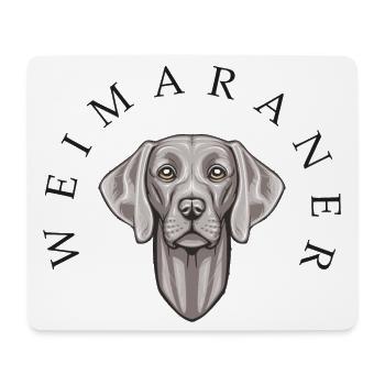 Weimaraner - Mousepad (Querformat) - Weiß - Vorne