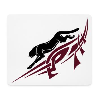 Panthère avec Tribal, Tattoo. - Tapis de souris (format paysage) - blanc - Devant