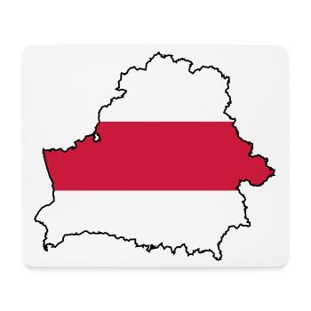 Silhouette of Belarus - Mousepad (Querformat) - Weiß - Vorne