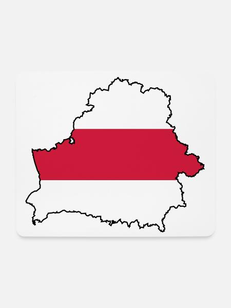 Silhouette of Belarus - Mouse Pad (horizontal) - white