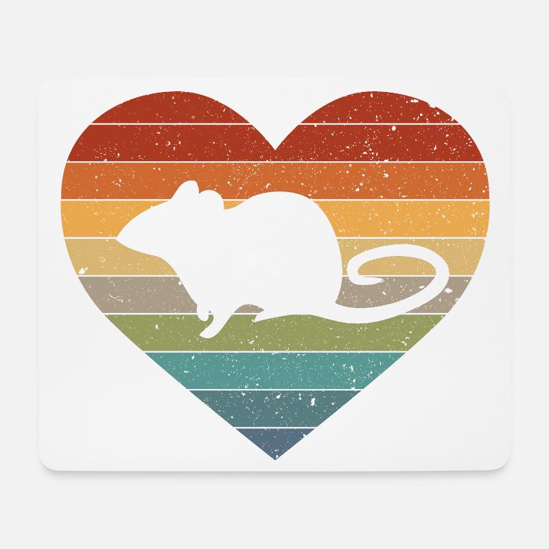 Ratte Ratten - Mousepad (Querformat) - Weiß