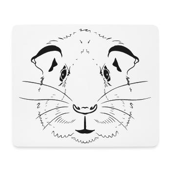 Cobaye - Tapis de souris (format paysage) - blanc - Devant