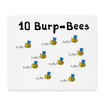 10 burpees - or was it 10 burp bees? - Mouse Pad (horizontal) - white - Front
