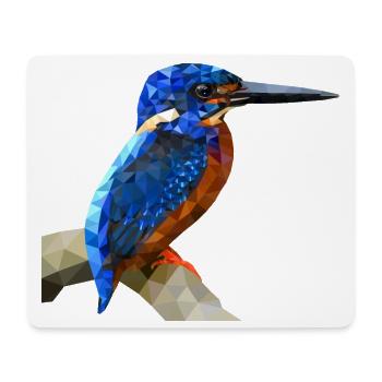 Kingfisher Bird Design Nature Fishing Gift - Mouse Pad (horizontal) - white - Front