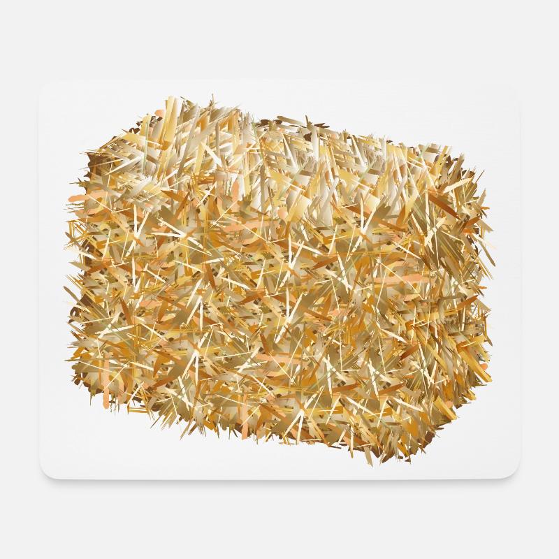 ein Strohballen in schimmernden goldenen Farben - Mousepad (Querformat) - Weiß