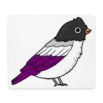 Asexué Bird Ace Pride - Tapis de souris (format paysage) - blanc - Devant