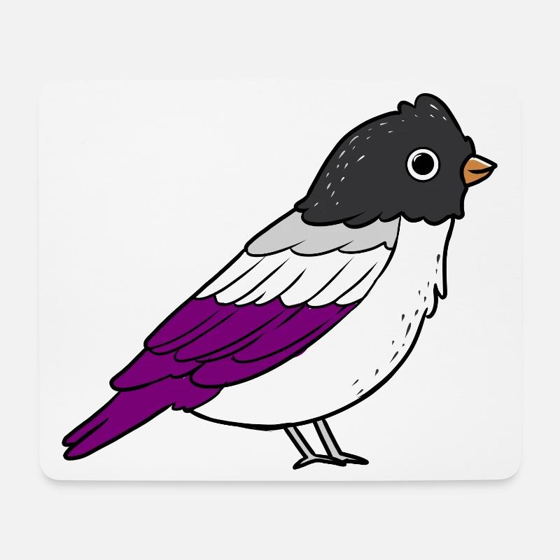 Asexueller Vogel Ace Pride - Mousepad (Querformat) - Weiß