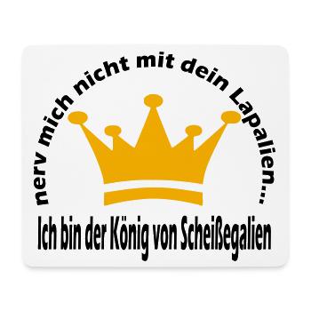 König - Mousepad (Querformat) - Weiß - Vorne