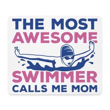Swimmer Mother - Mouse Pad (horizontal) - white - Front