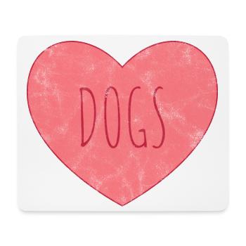 J’aime tous les chiens. Amour de chien * - Tapis de souris (format paysage) - blanc - Devant