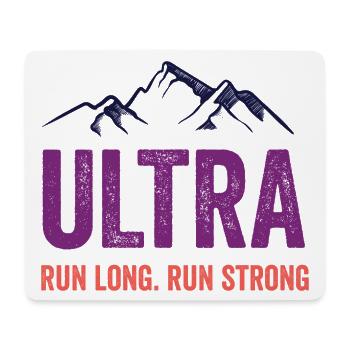 Ultra Running - Courez longtemps. Courez fort. - Tapis de souris (format paysage) - blanc - Devant