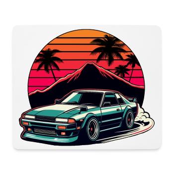 JDM car Japanese Retro Car Racing Drifting Legend - Mouse Pad (horizontal) - white - Front