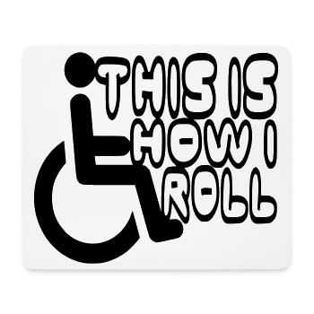 So rolle ich meinen Rollstuhl * - Mousepad (Querformat) - Weiß - Vorne
