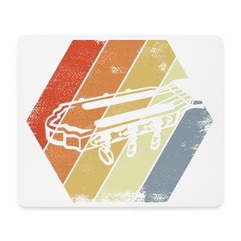 Gitarre Kopfplatte Vintage - Mousepad (Querformat) - Weiß - Vorne