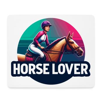 Equestrian Rider Emblem - Mouse Pad (horizontal) - white - Front
