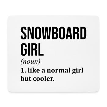 Snowboard - Mousepad (Querformat) - Weiß - Vorne
