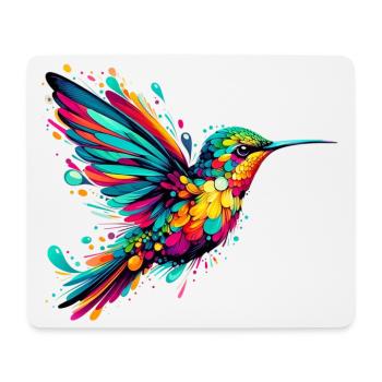 Colibri - Tapis de souris (format paysage) - blanc - Devant