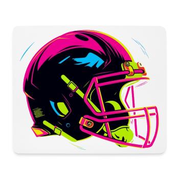 Football Helm 80er Jahre Look - Mousepad (Querformat) - Weiß - Vorne