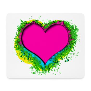 colorful heart - Mouse Pad (horizontal) - white - Front