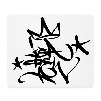 Graffiti Tag JGA Crew King 02 1C - Mousepad (Querformat) - Weiß - Vorne