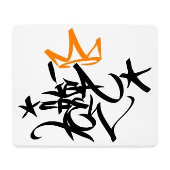 Graffiti Tag JGA Crew King 02 2C - Mousepad (Querformat) - Weiß - Vorne