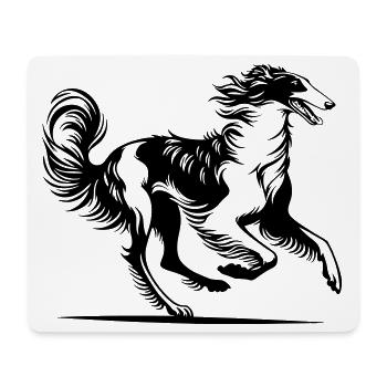 Borzoi - Mouse Pad (horizontal) - white - Front