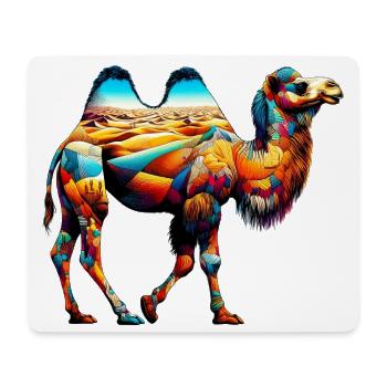 Chameau - Tapis de souris (format paysage) - blanc - Devant