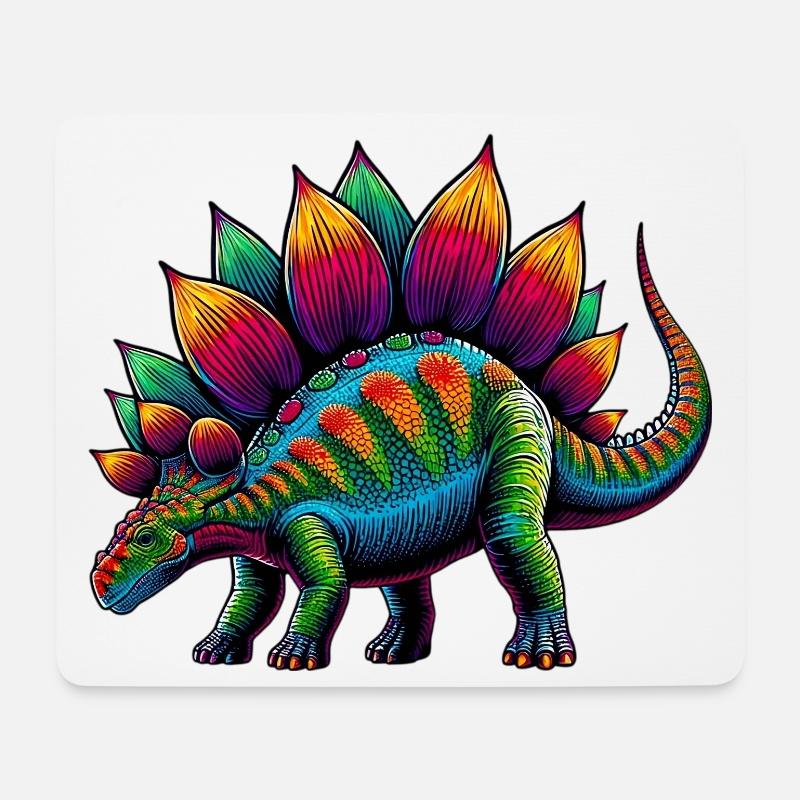 Dinosaurier - Mousepad (Querformat) - Weiß