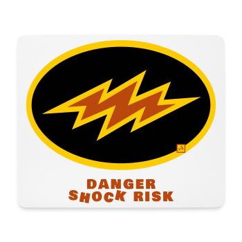 shock risk - Mouse Pad (horizontal) - white - Front