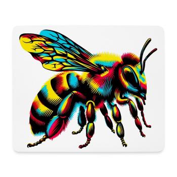 Biene - Mousepad (Querformat) - Weiß - Vorne