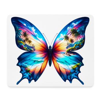 Butterfly - Mouse Pad (horizontal) - white - Front